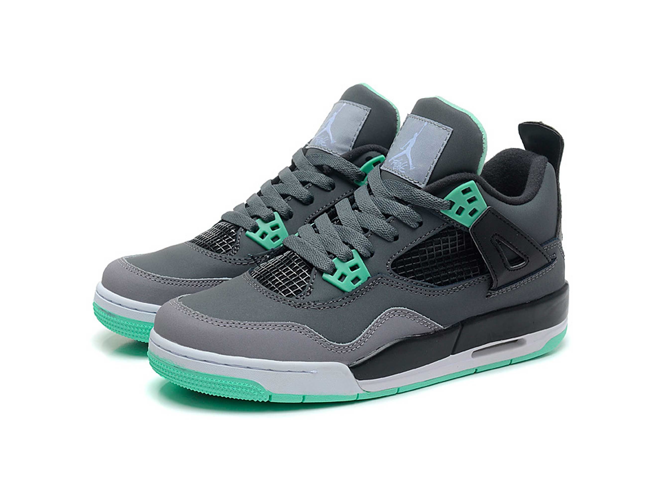 air jordan grey and green