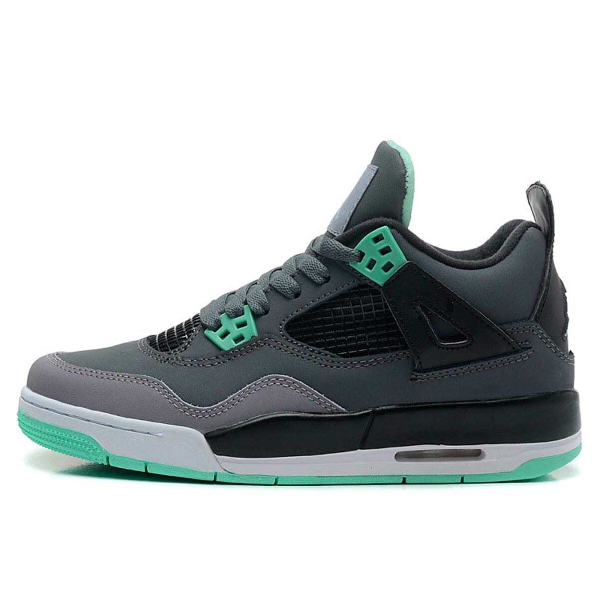 nike air jordan 4 retro dark grey green glow