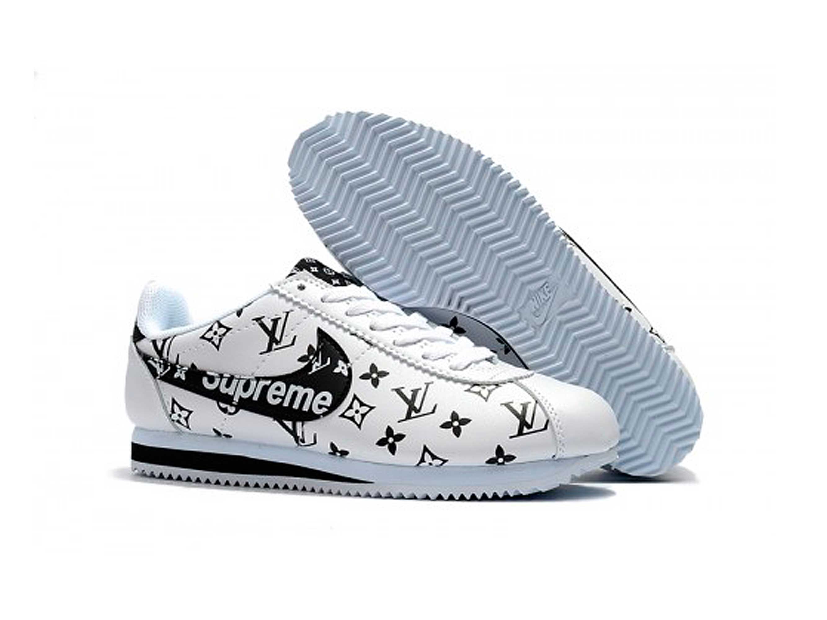 nike cortez x supreme x louis vuitton white black ⋆ Nike Интернет Магазин