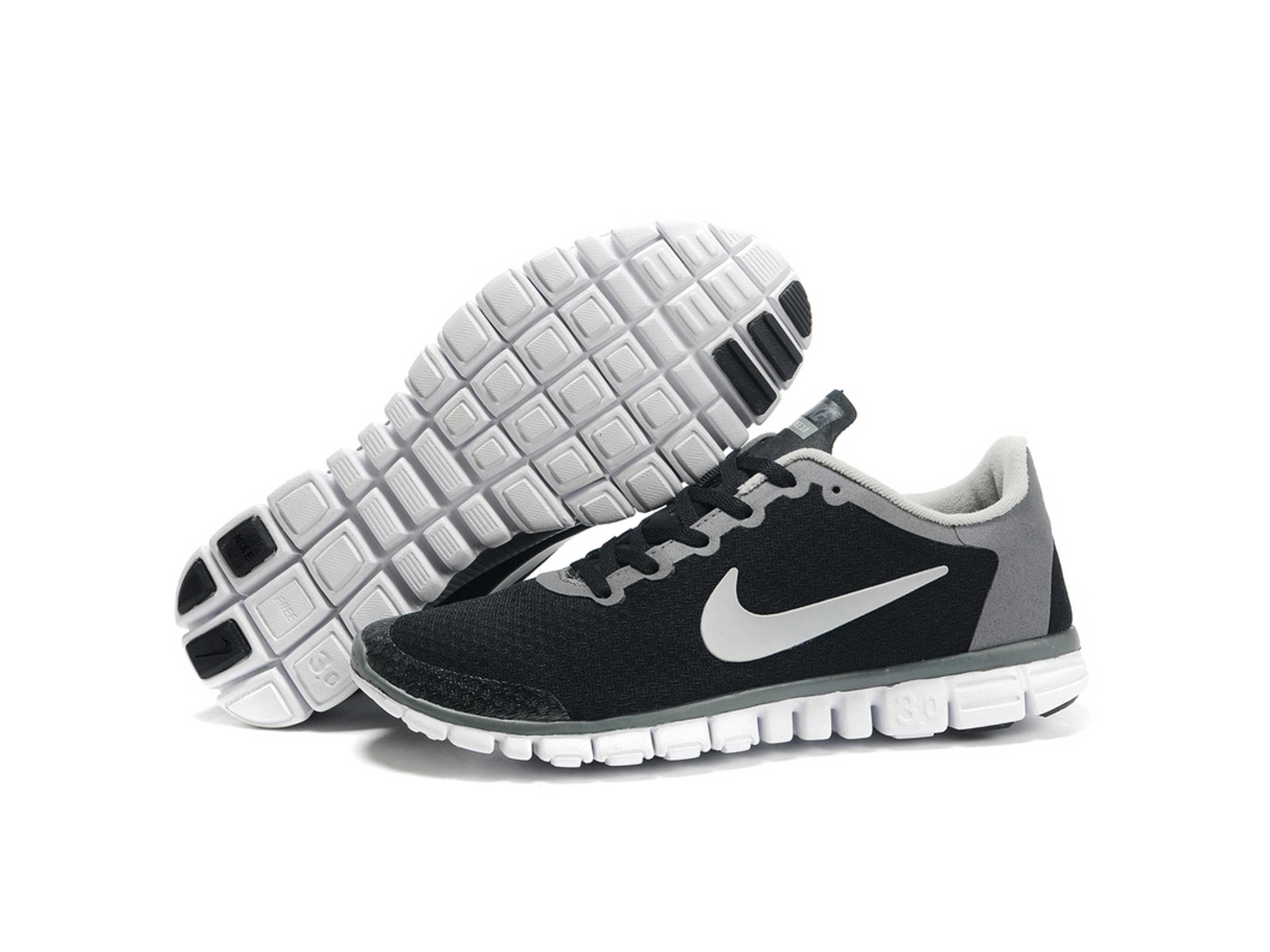 nike free 3.0.2 mens running shoes black grey 354574_001 купить
