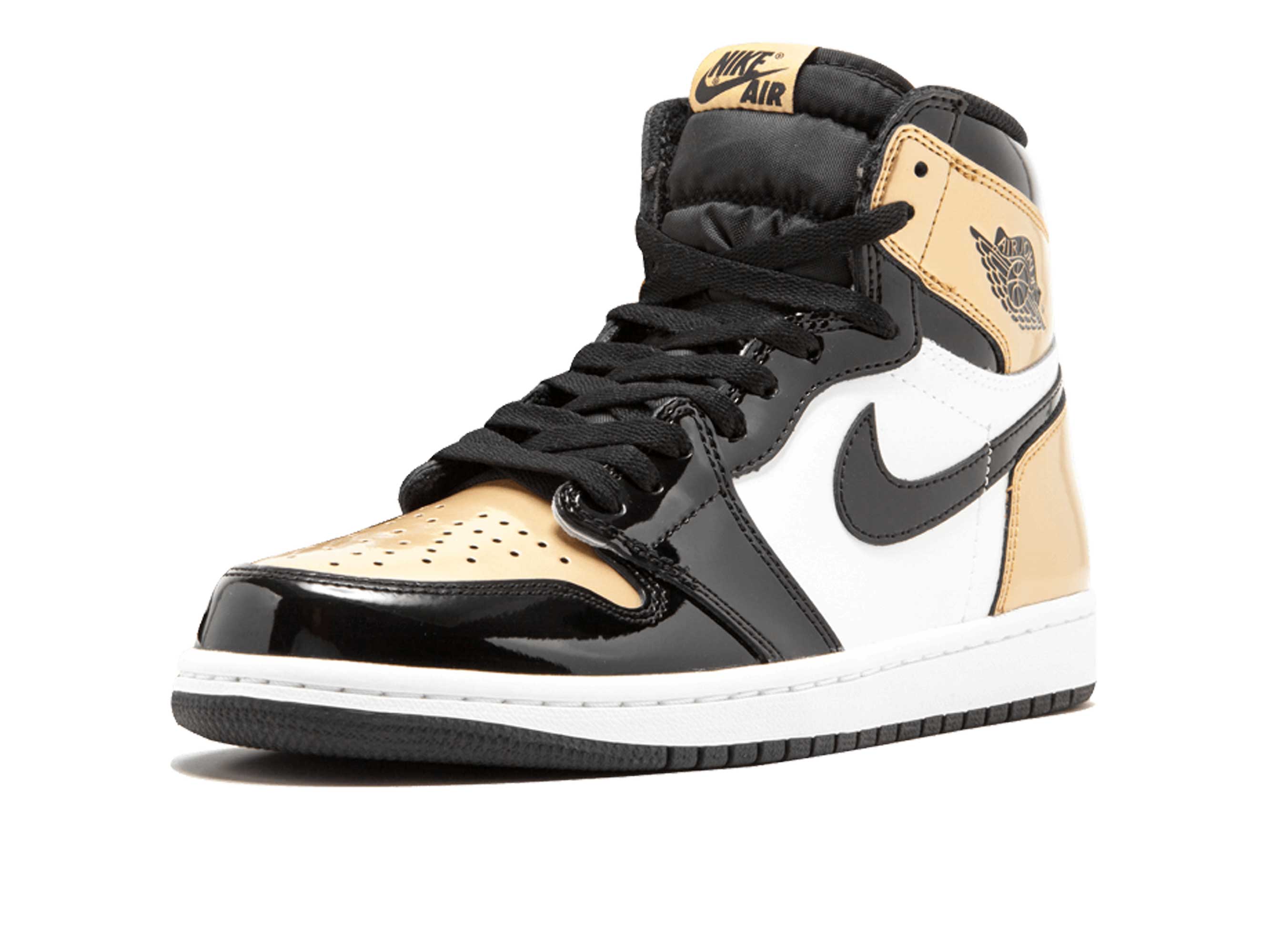 Nike air jordan on sale 1 black and gold