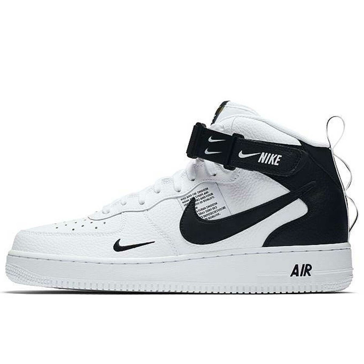 nike air force 1 mid 07 lv8 white black winter