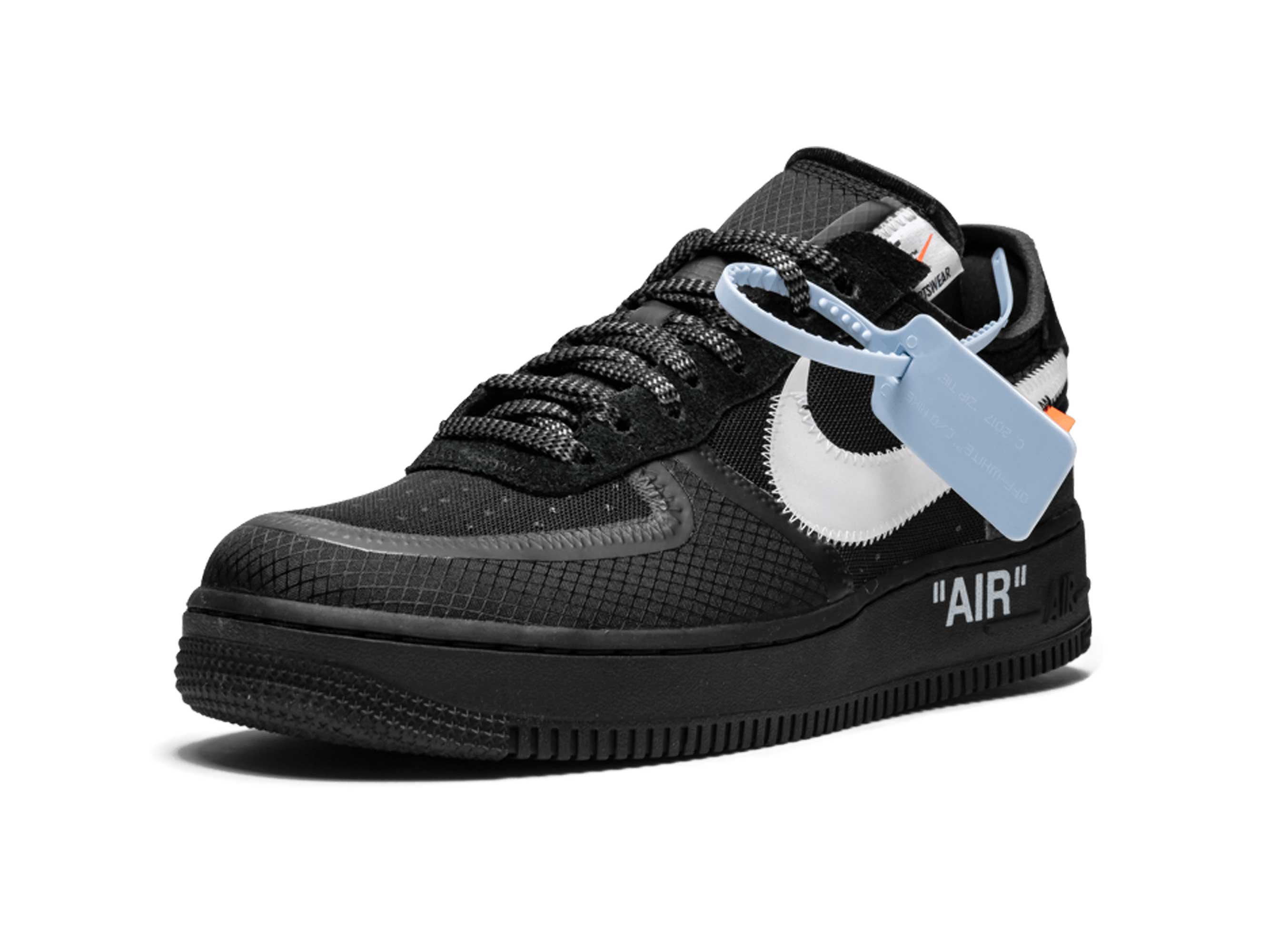 off white air force 1 blue and black