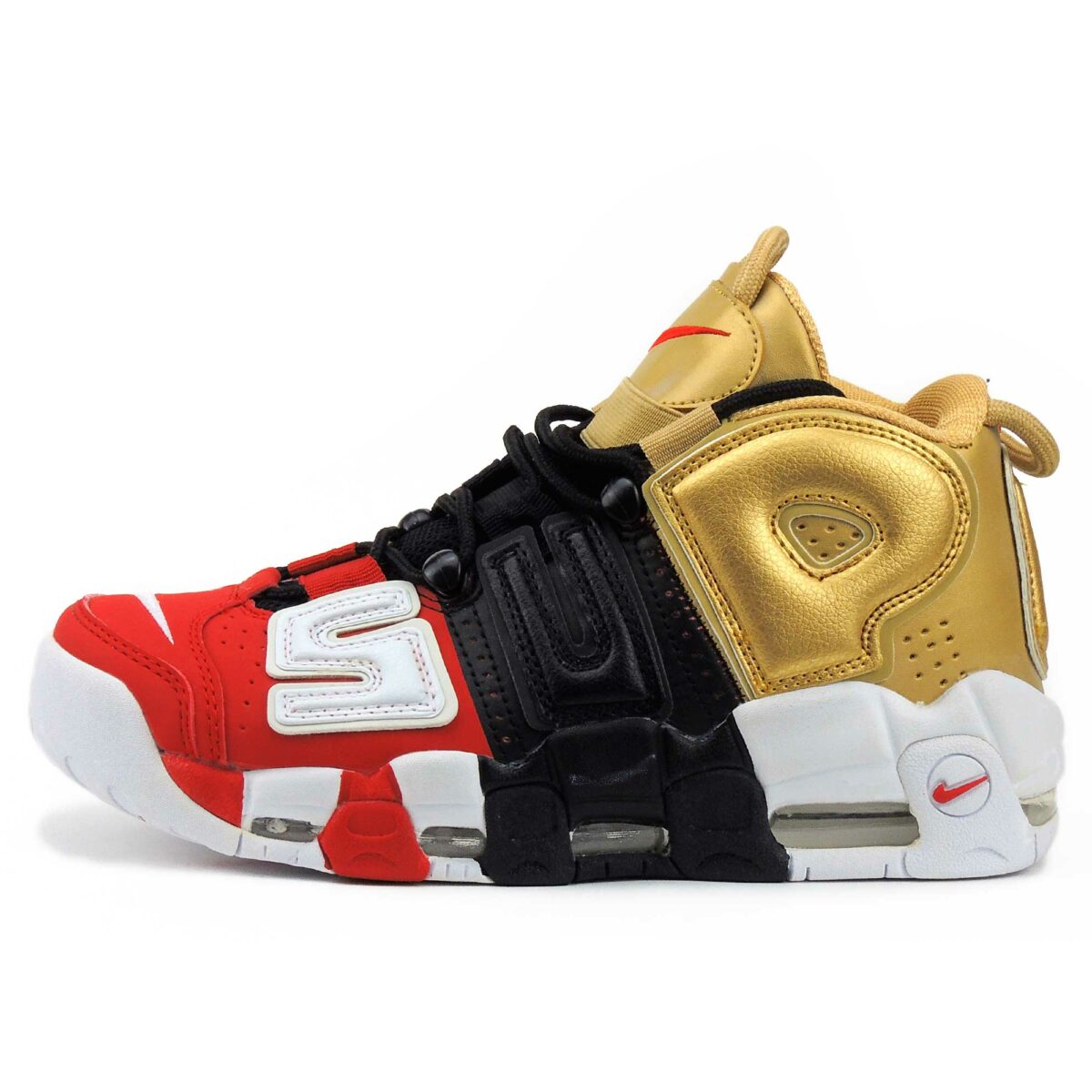 nike air more uptempo red black gold 902290_002