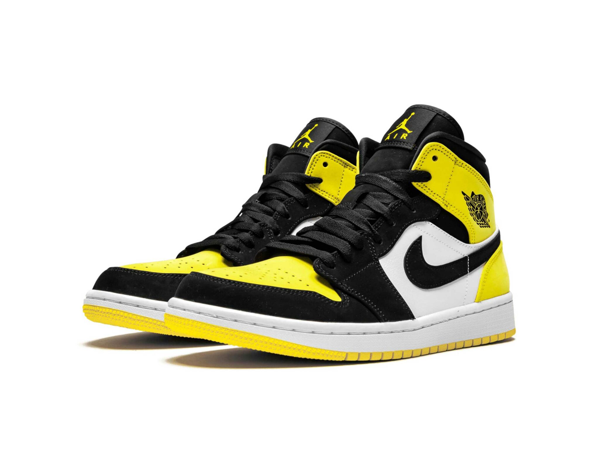 air jordan 1 mid se green yellow