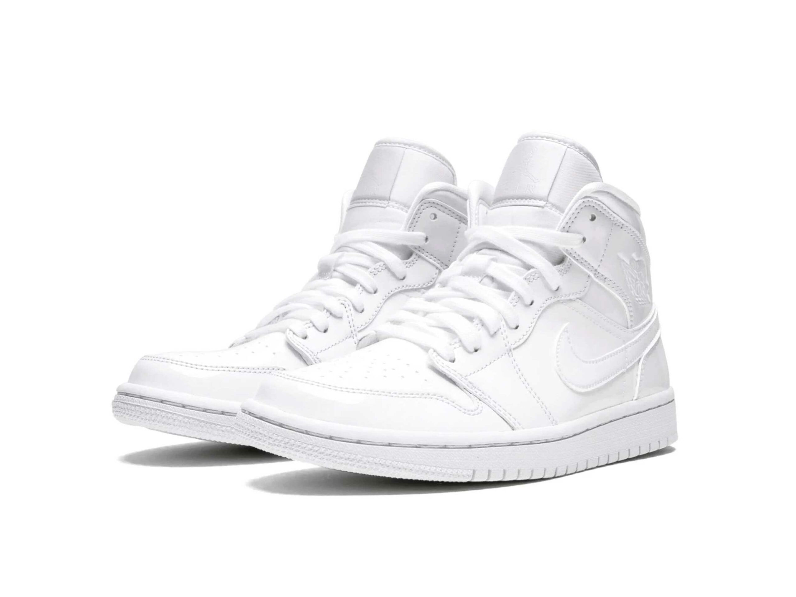 nike air jordan 1 mid triple white 