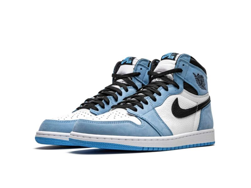 light blue dark blue air jordan 1