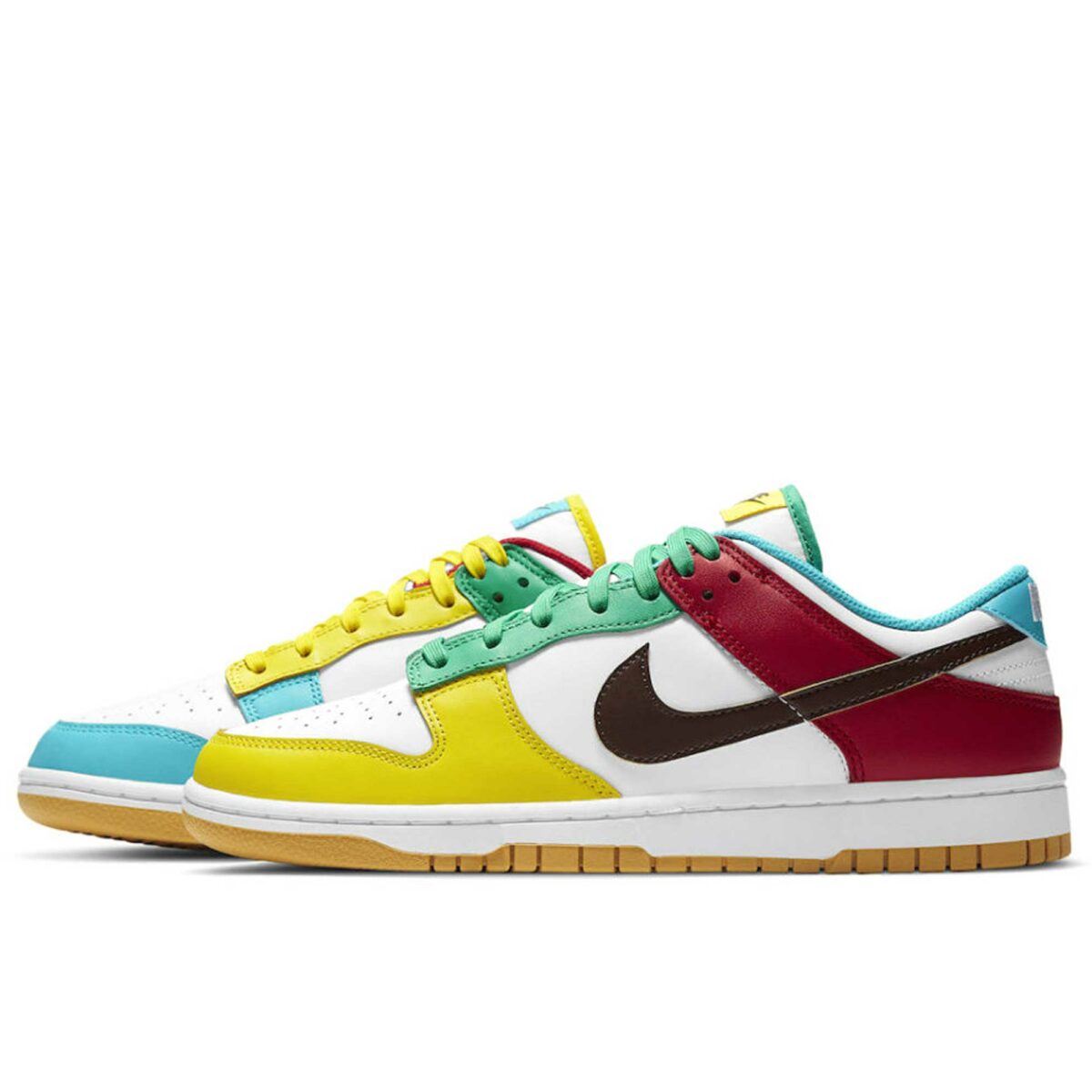 nike dunk low free 99 light chocolate roma green DH0952_100