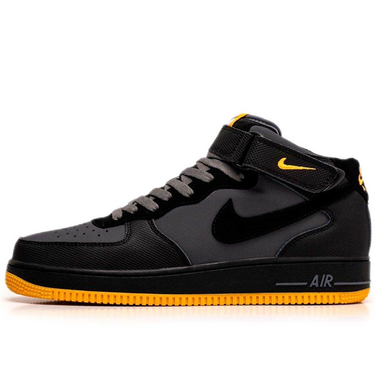 nike air force 1 mid black and yellow